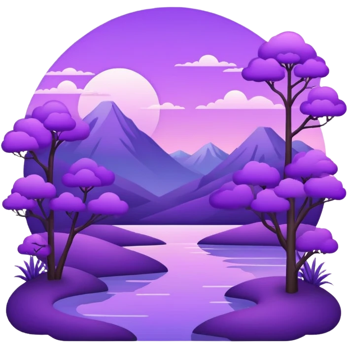 Purple Aesthetic Scenery Deco emoji