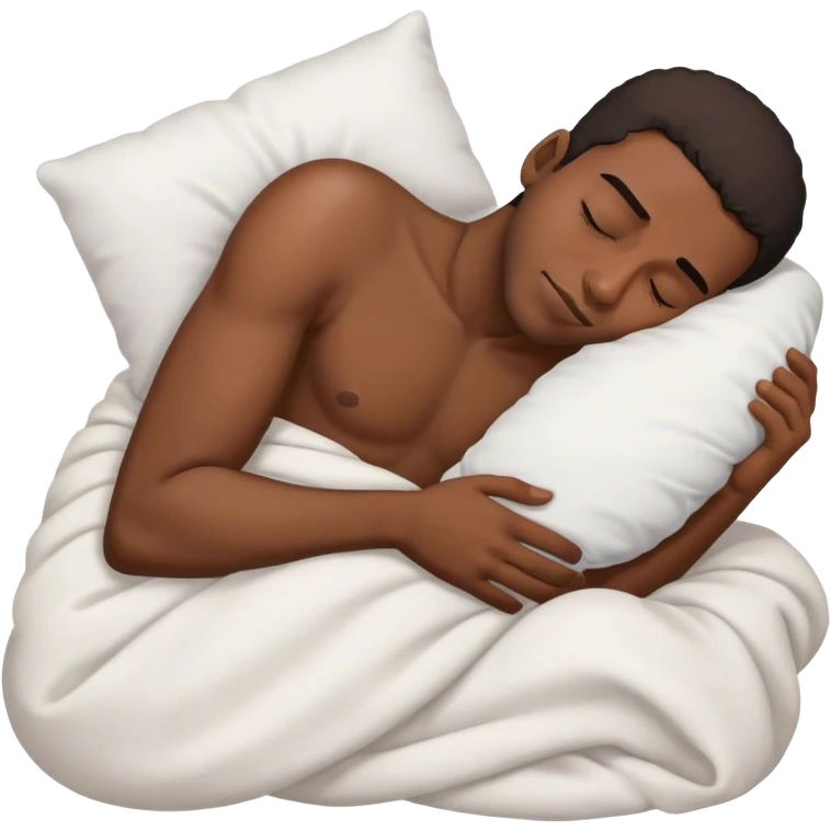 Black man sleeping emoji