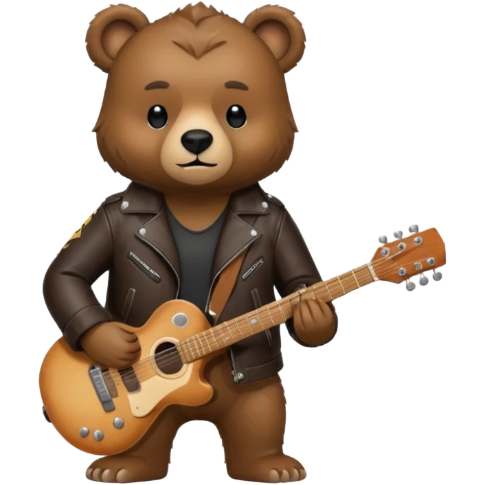 Bear rockstar  emoji