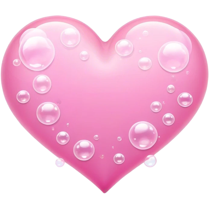 Pink heart with bubbles around it emoji