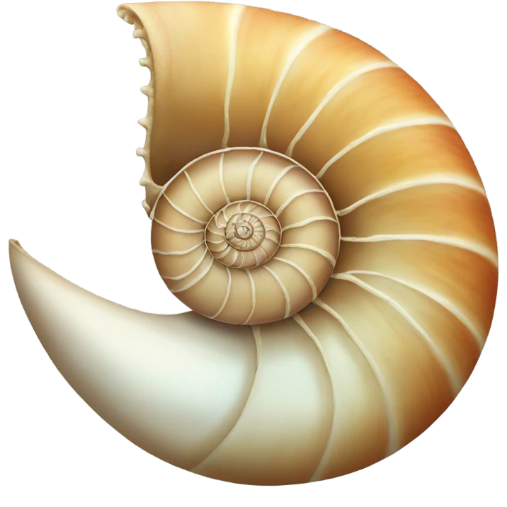 Nautilus shell emoji