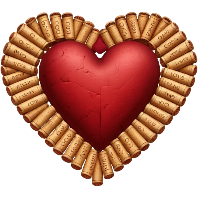Corazón Concho de vino emoji