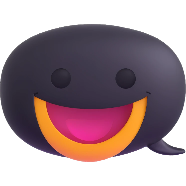 conversation bubble with a happy face emoji