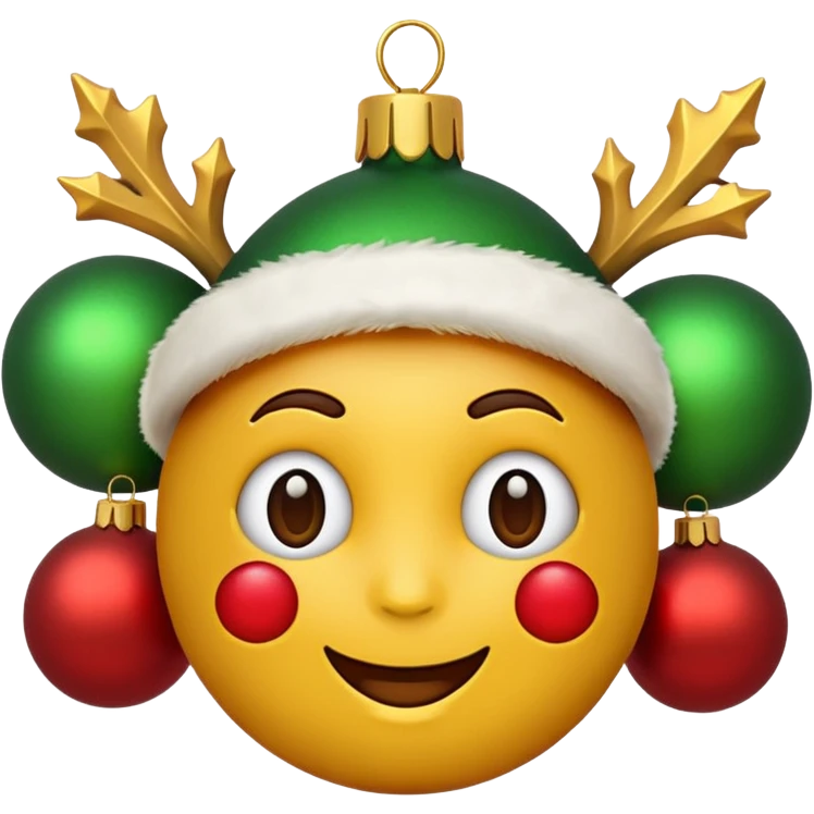 create an emoji with christmas decorations emoji