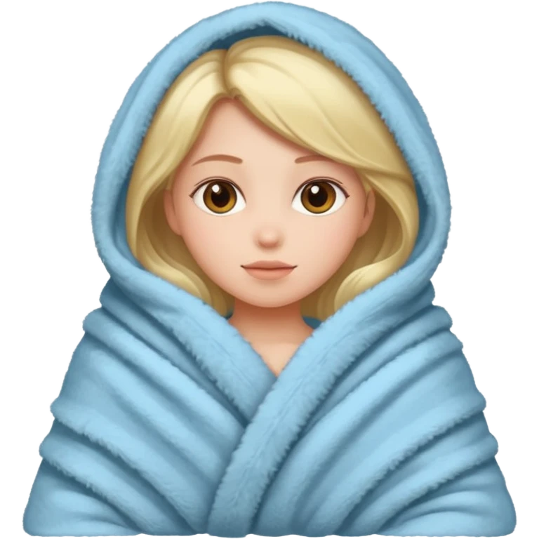 Girl in blanket  emoji
