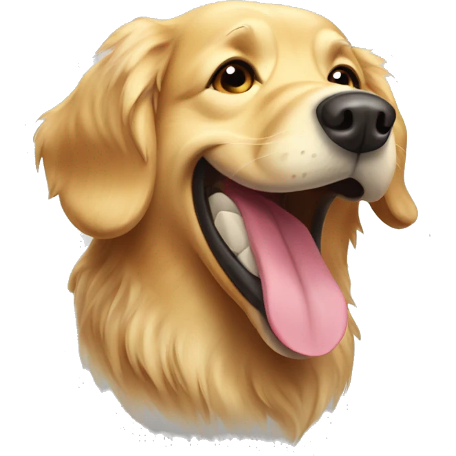 Happy Old Golden Retriever  emoji
