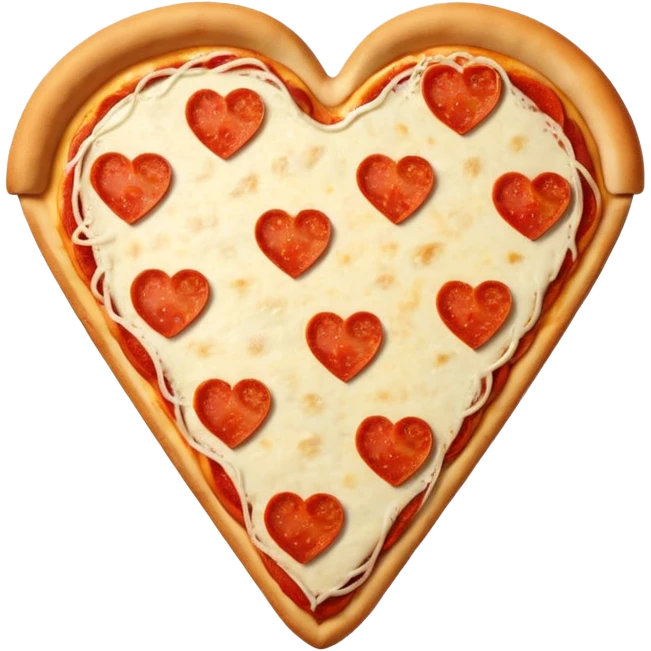 heart with a pizza slice motif emoji