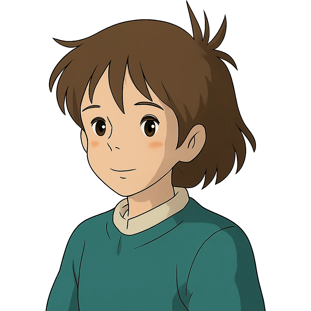 anime character in ghibli style emoji