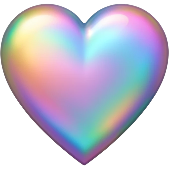 heart with a subtle holographic effect emoji
