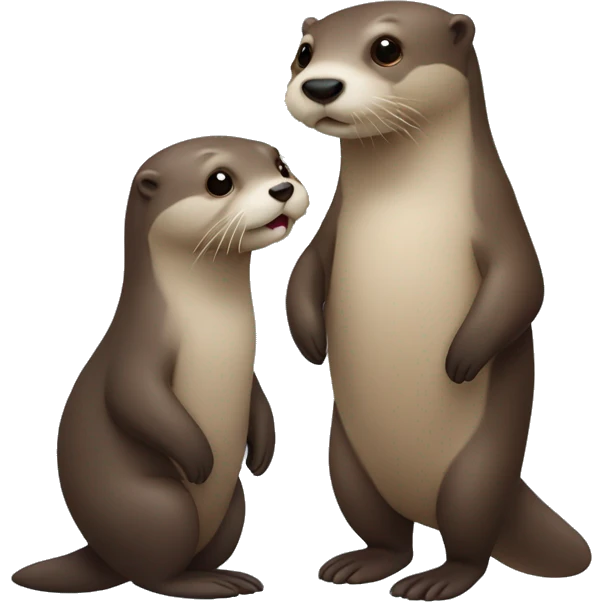 Otter und Bär verliebt emoji