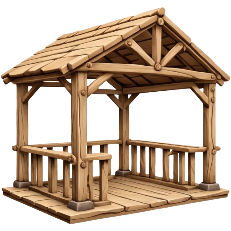 A rustic, organic wooden structure in the Lycian style, made from solid timber using interlocking construction techniques. emoji