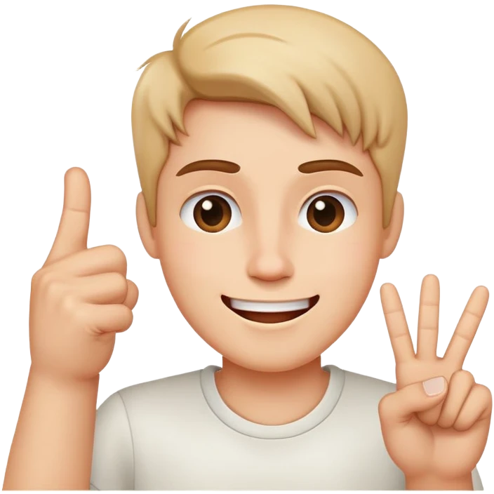 Happy face with a middle finger  emoji
