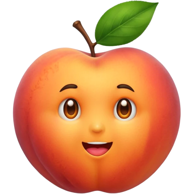 Peach with deep cleft emoji