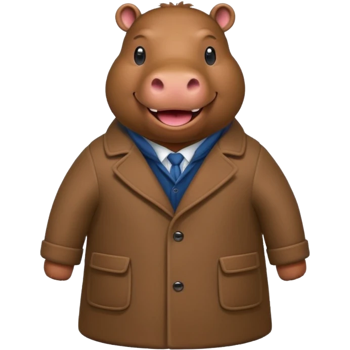 hipoptamus wearing coat emoji