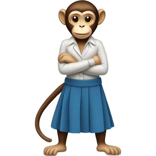 a monkey doing cartweel with a skirt on emoji