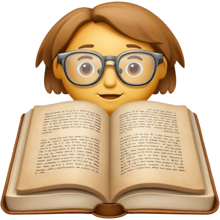 Book with glasses emoji