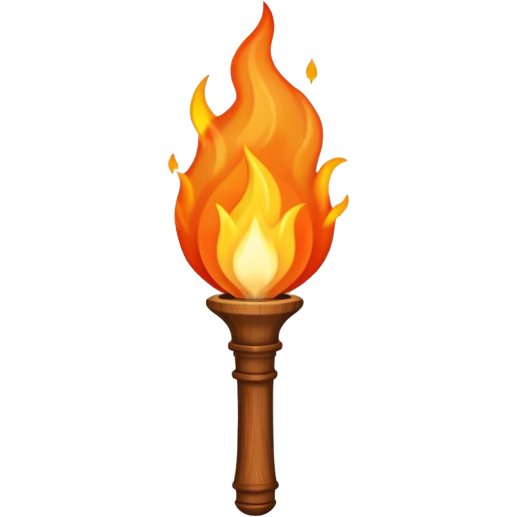 torch with flame emoji