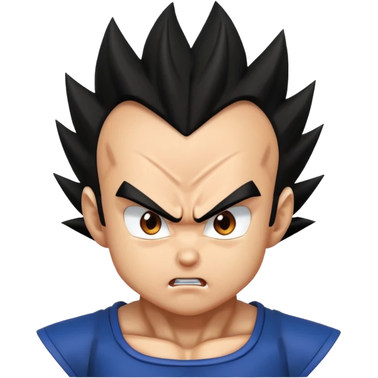 DBZ Vegeta angry face emoji