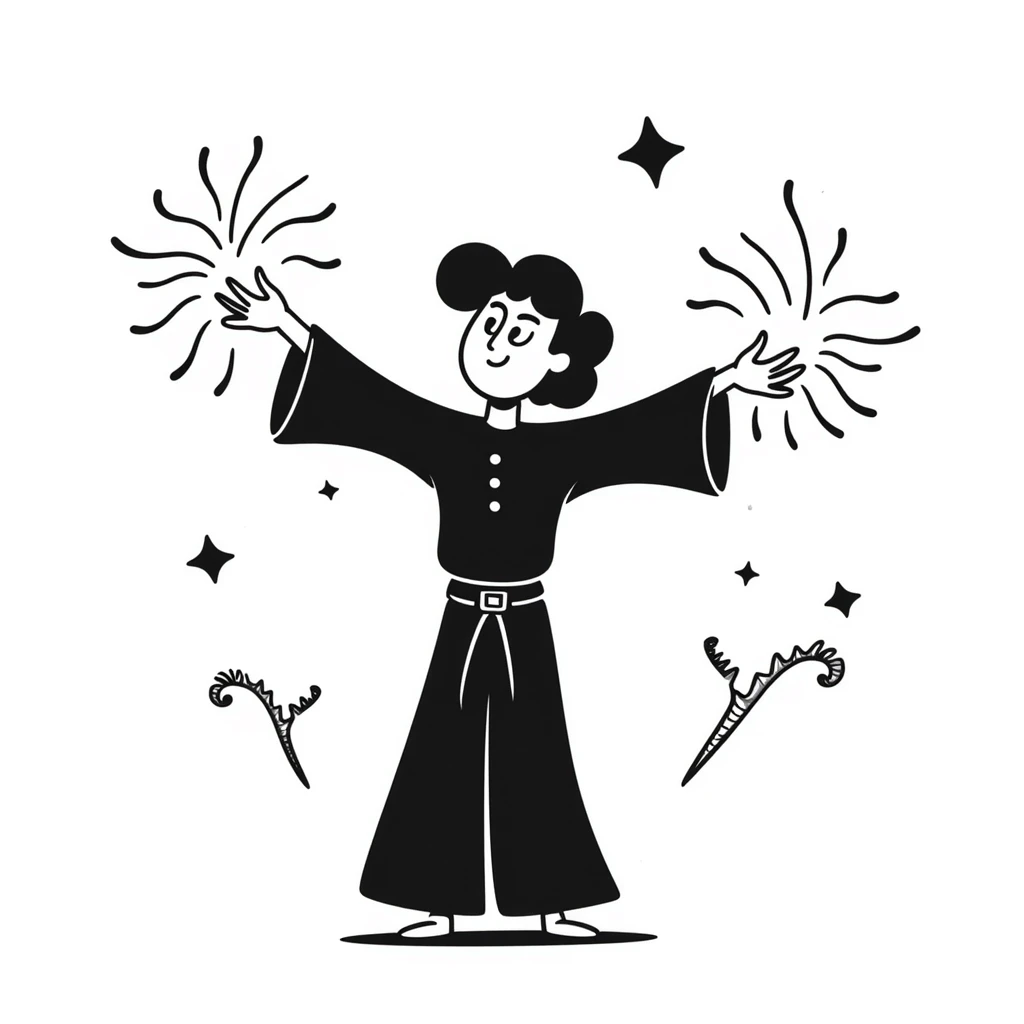 Wizard casting spell in medieval village emoji