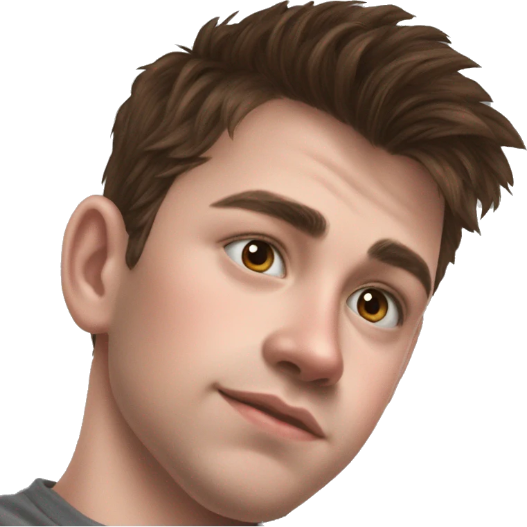 "serene young man portrait" emoji