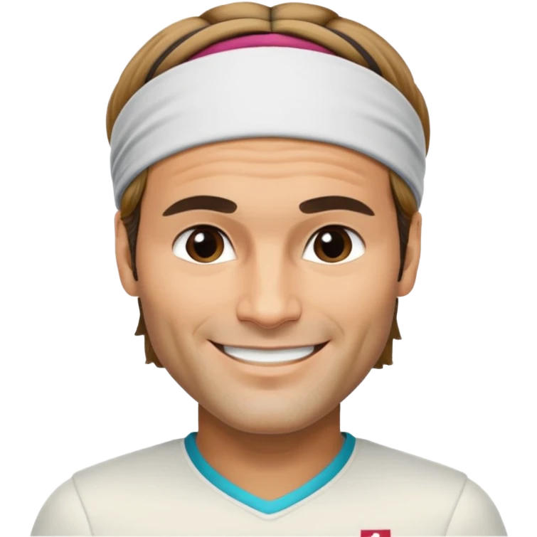 roger federer with head band emoji