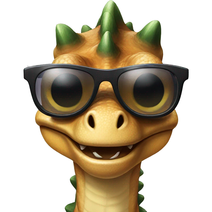 dinosaur with sunglasses  emoji
