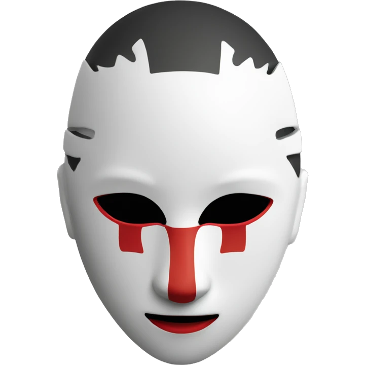 Anbu mask with red lines emoji