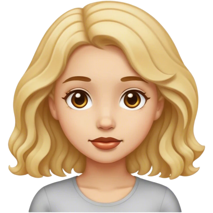Chica con pelo un poco undulado  emoji
