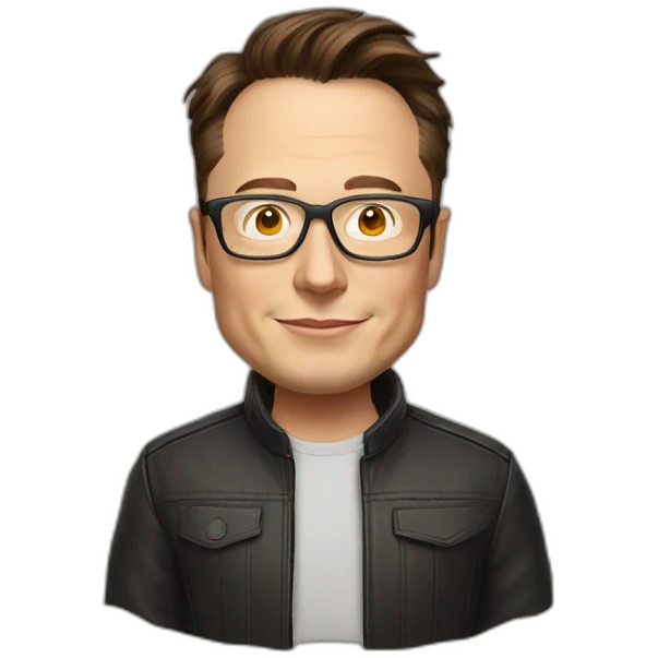 elon musk with spectacles emoji
