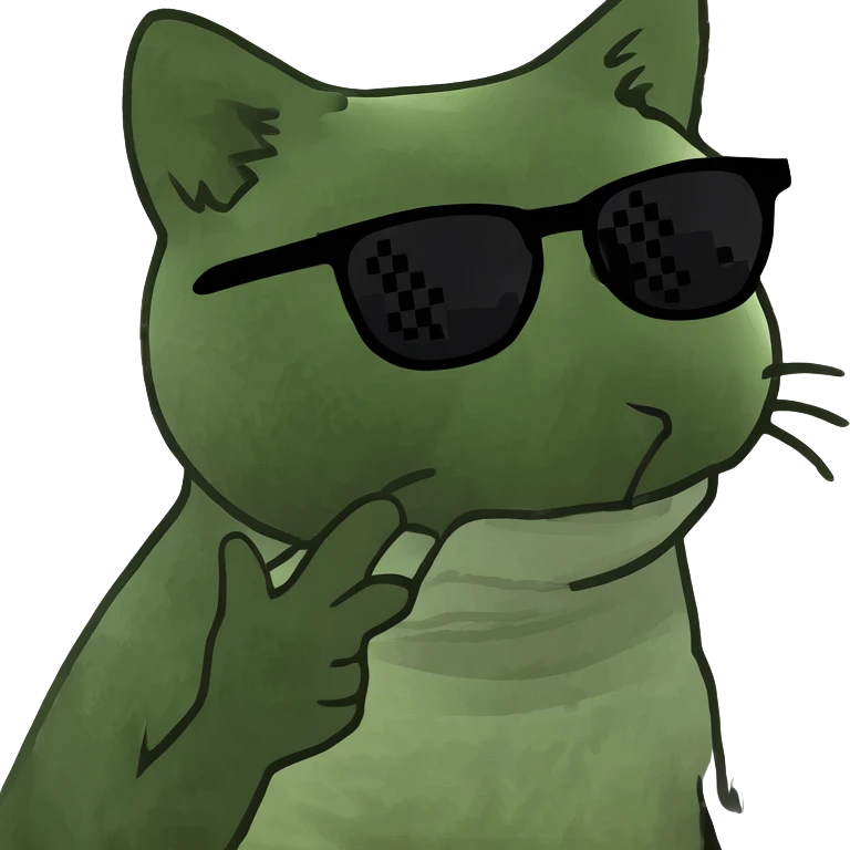 Cat with sunglasses emoji