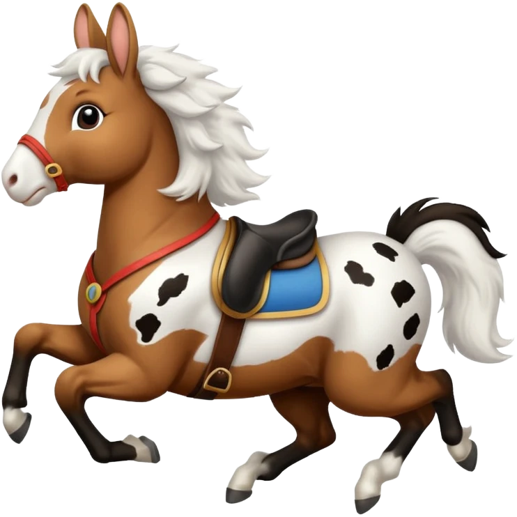 Rabbit riding galloping horse emoji