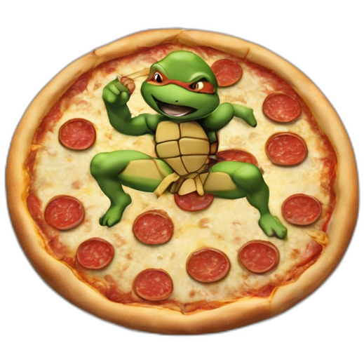 Ninja turtle pizza emoji