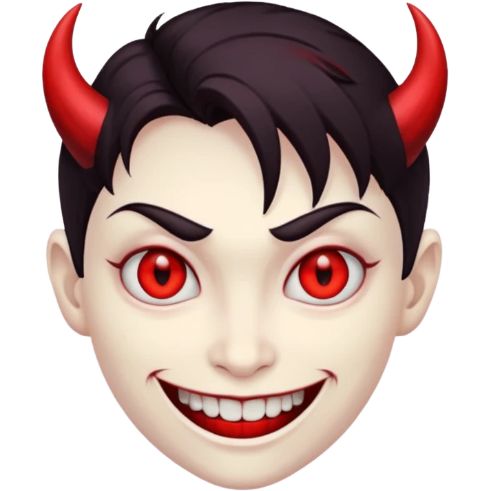 evil person with devilish smile emoji