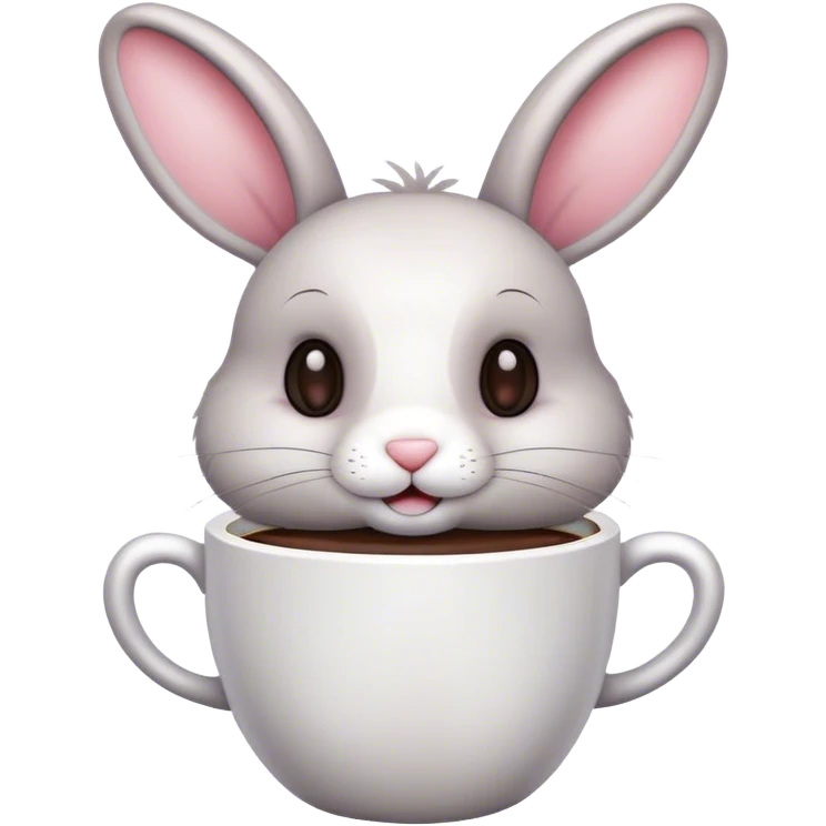 Bunny with a coffee  emoji