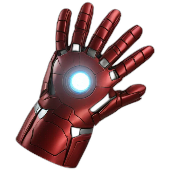 iron man glove pointed like a plane emoji