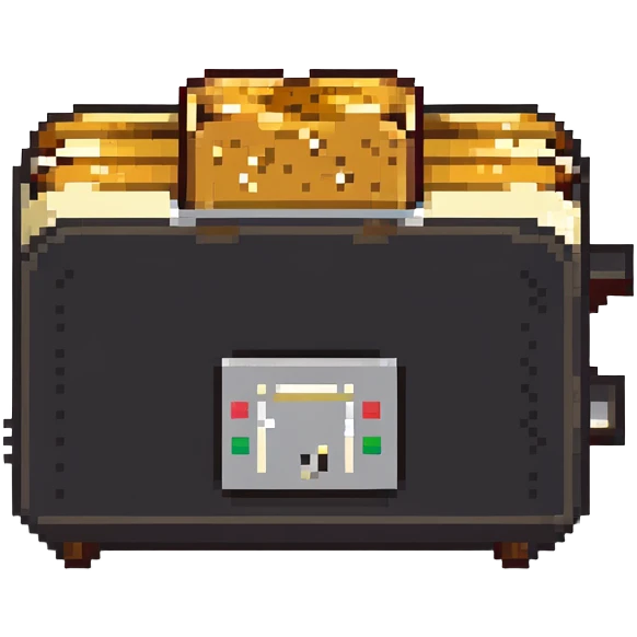 Toaster with bread emoji