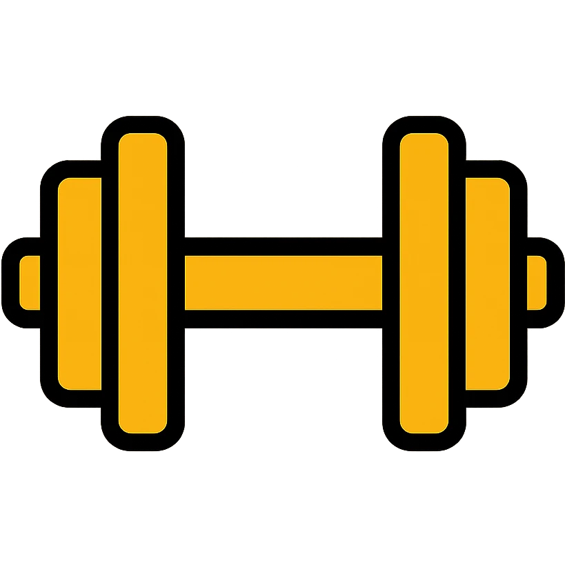 gym icon in gold and black, outlined style emoji