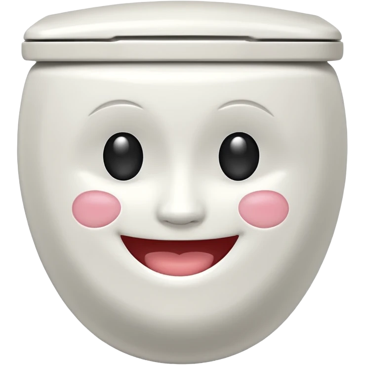 toilet with a face emoji