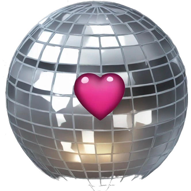 disco ball with heart  emoji