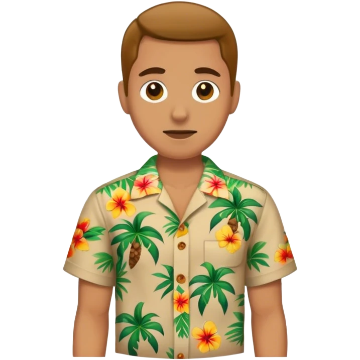 Tropical button shirt  emoji