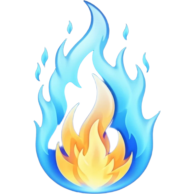 blue fire emoji