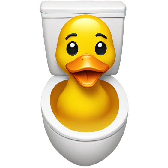 toilet with duck emoji