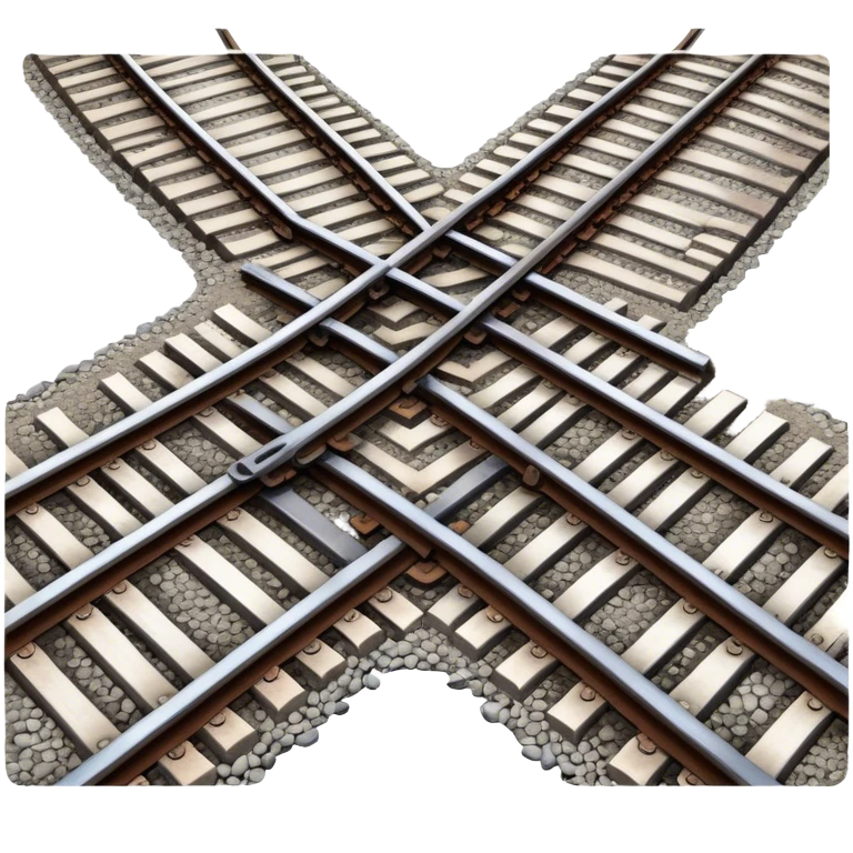 Train Tracks top view  emoji