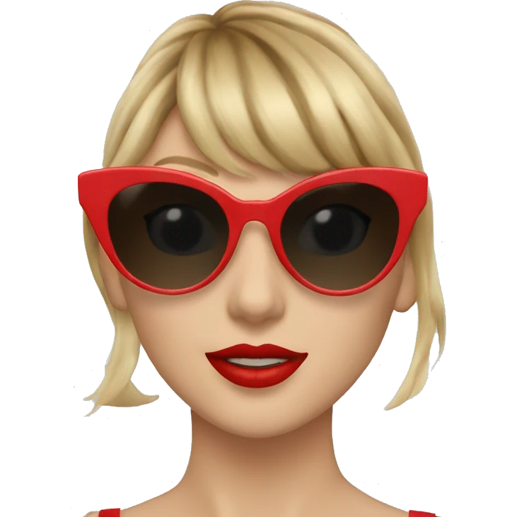 taylor swift red cateye sunglasses emoji