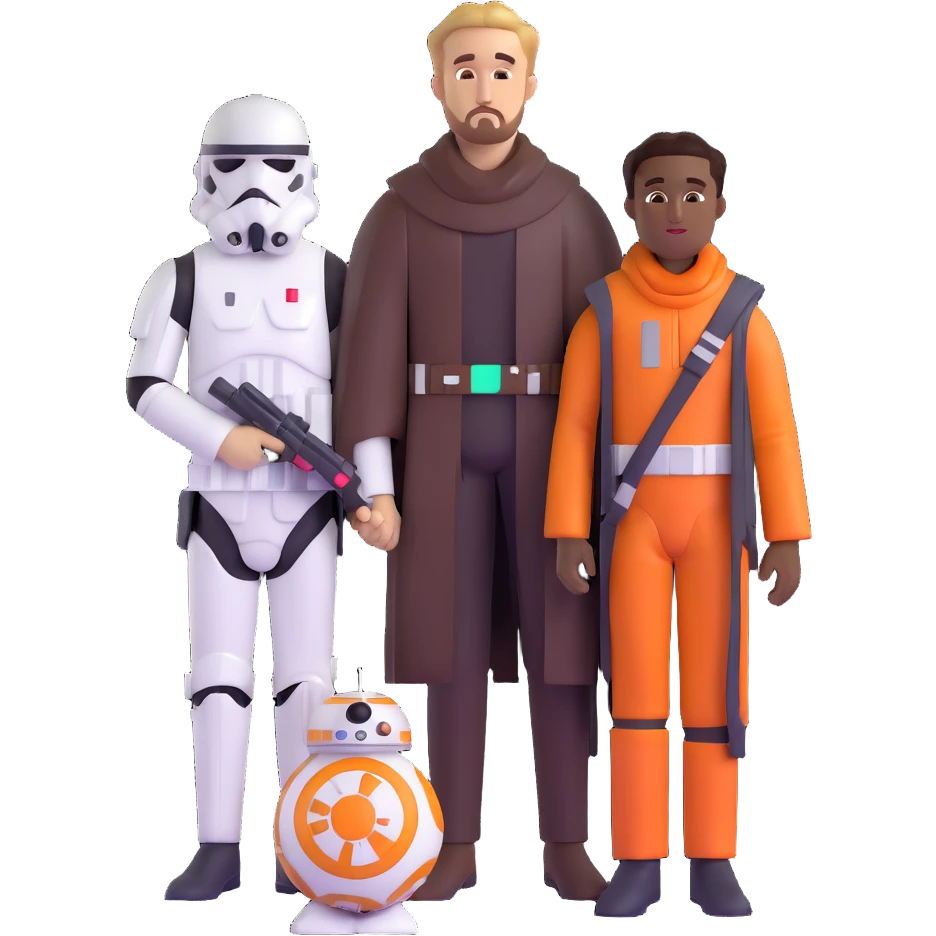 Neger and Ryan Gosling in Star Wars costumes standing together emoji