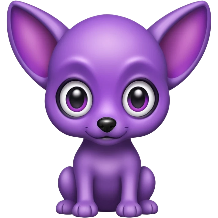 alien dog purple emoji