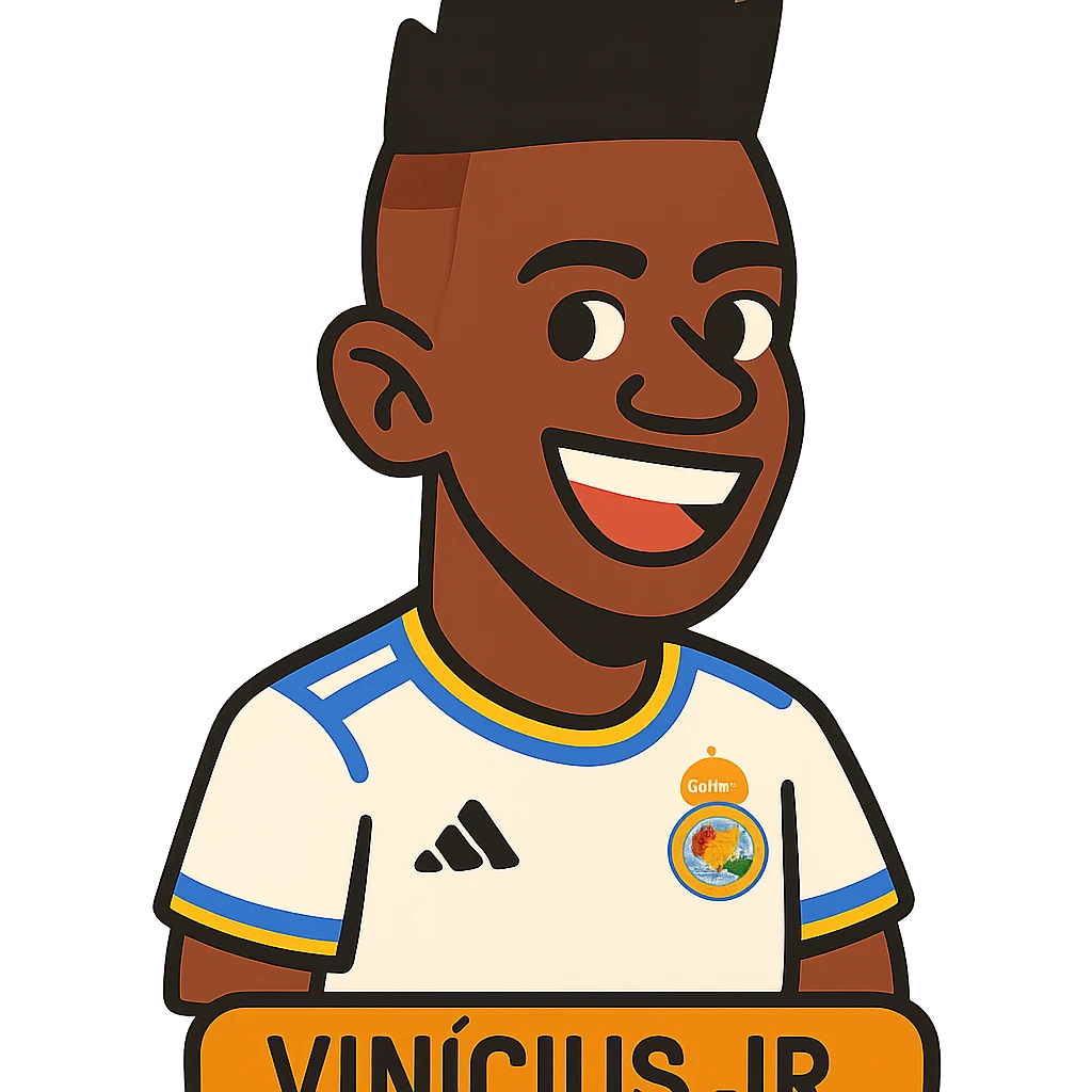 cartoon Vinicius Jr. emoji