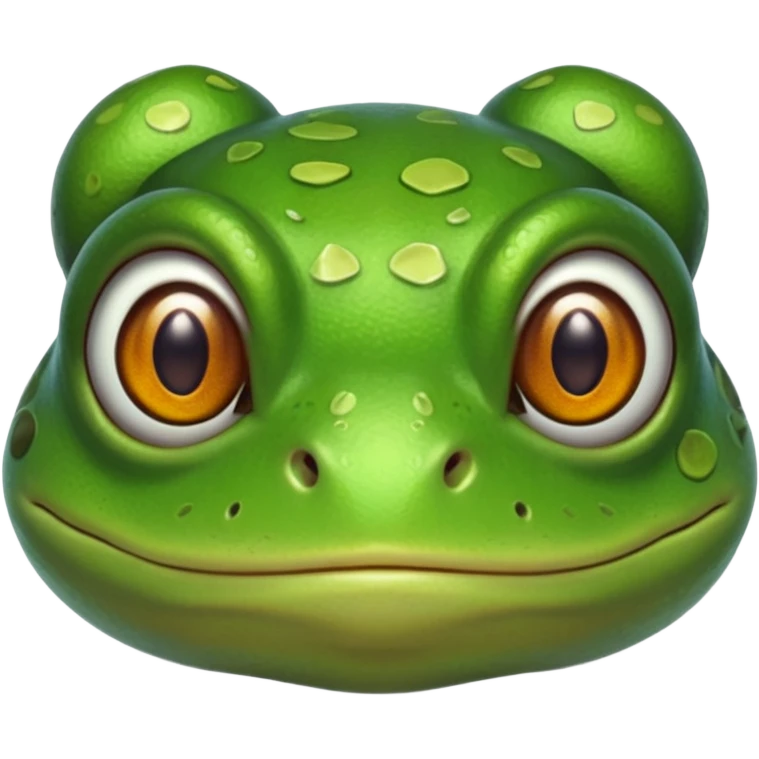 Frog with almond eyes emoji