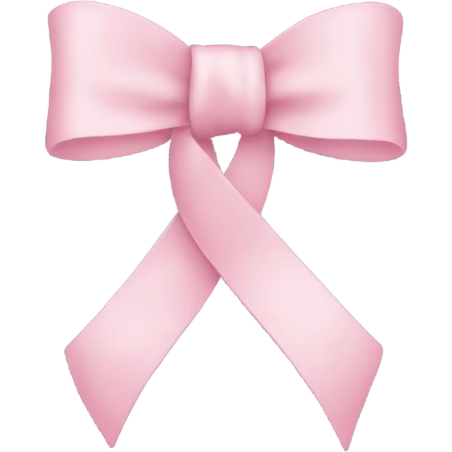 light pink ribbon bow emoji