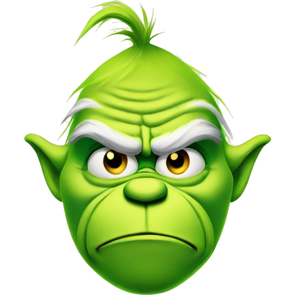 Grinch frowning emoji